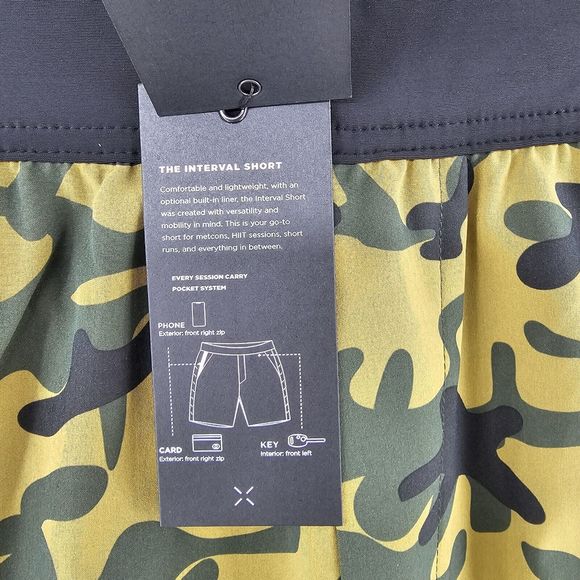 TEN THOUSAND Interval Shorts Camo Mens 2XL XXL Unlined 9” Inseam New NWT - Picture 3 of 9